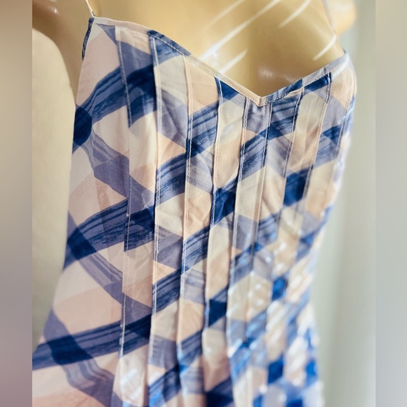 Banana Republic Plaid A-Line Slip Pleated Dress size 2 - Picture 12 of 15